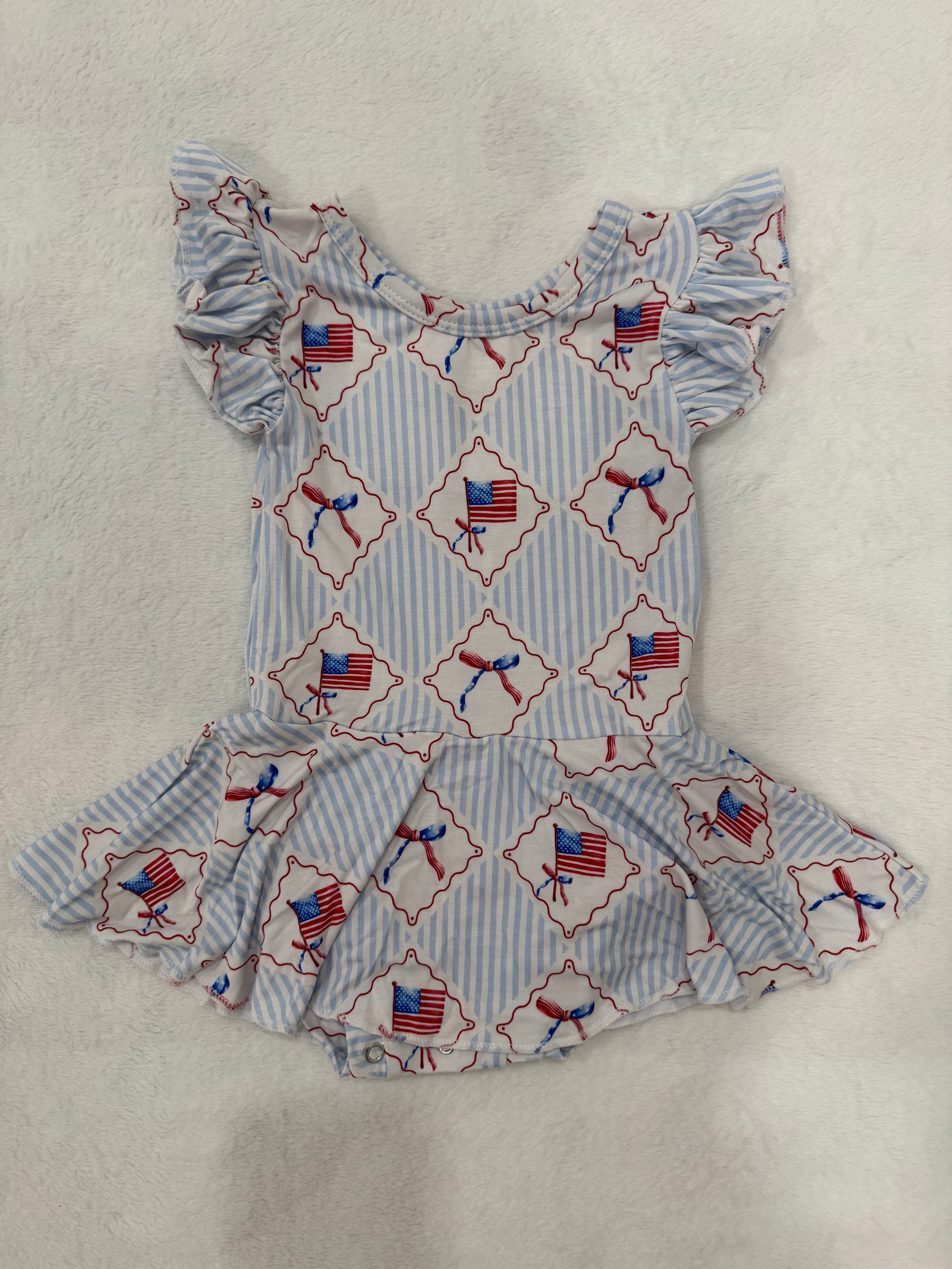 Bows & Stripes Bodysuit Twirl